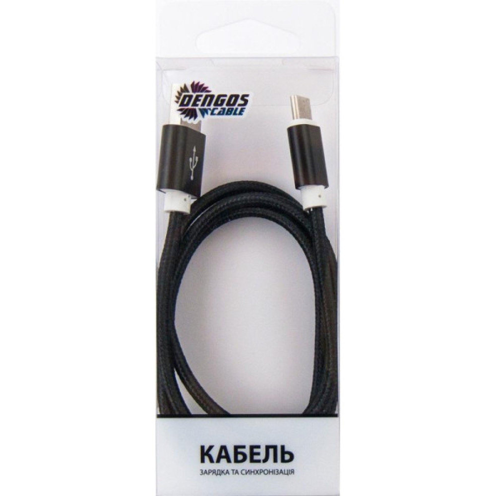 Дата кабель USB 2.0 AM to USB-C 1.0m black Dengos (NTK-TC-MT-BLACK) Дата кабель USB 2.0 AM to USB-C 1.0m black Dengos (NTK-TC-MT-BLACK)
