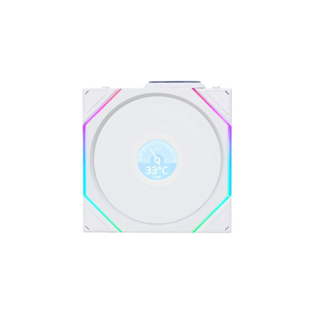 Кулер до корпусу Lian Li Повітряне охолодження для ПК LIAN LI UNI Fan TL WIRELESS LCD 120-1 REVERSE, (G99.12RTLLCD1W1W.00)