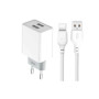 Зарядний пристрій XO L65 адаптер 2USB / 2.4А + Type-C white (XO-L65-TC) Зарядний пристрій XO L65 адаптер 2USB / 2.4А + Type-C white (XO-L65-TC)