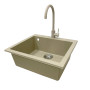 Набір кухонний Adamant Univer, штучний камінь, квадрат, без крила, 560х500х200мм, чаша - 1, врізна, Сахара + змішувач та дозатор