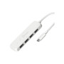 Концентратор J5create USB-C to 4xUSB-A 3.2 10Gbps white (JCH341EW-N)