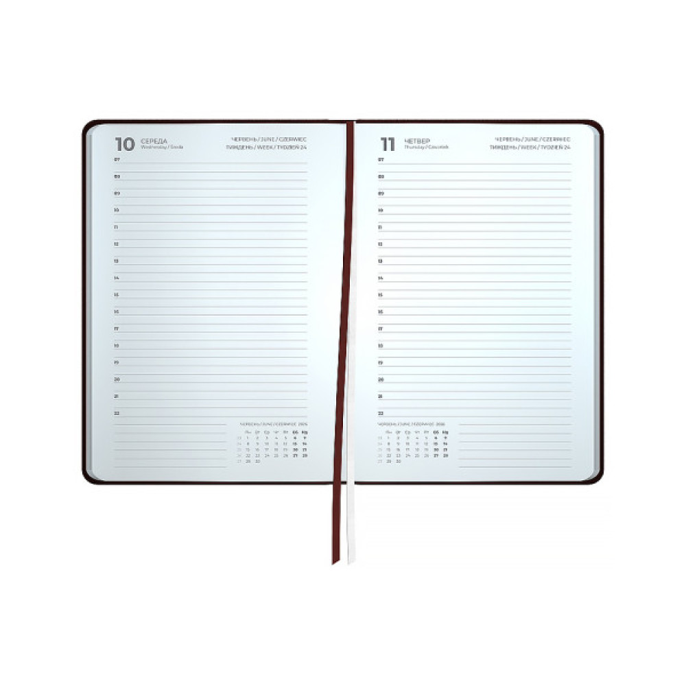 Тижневик Axent датований 2026 Partner Traces, 145х210, коричневий (8829-26-3-A)