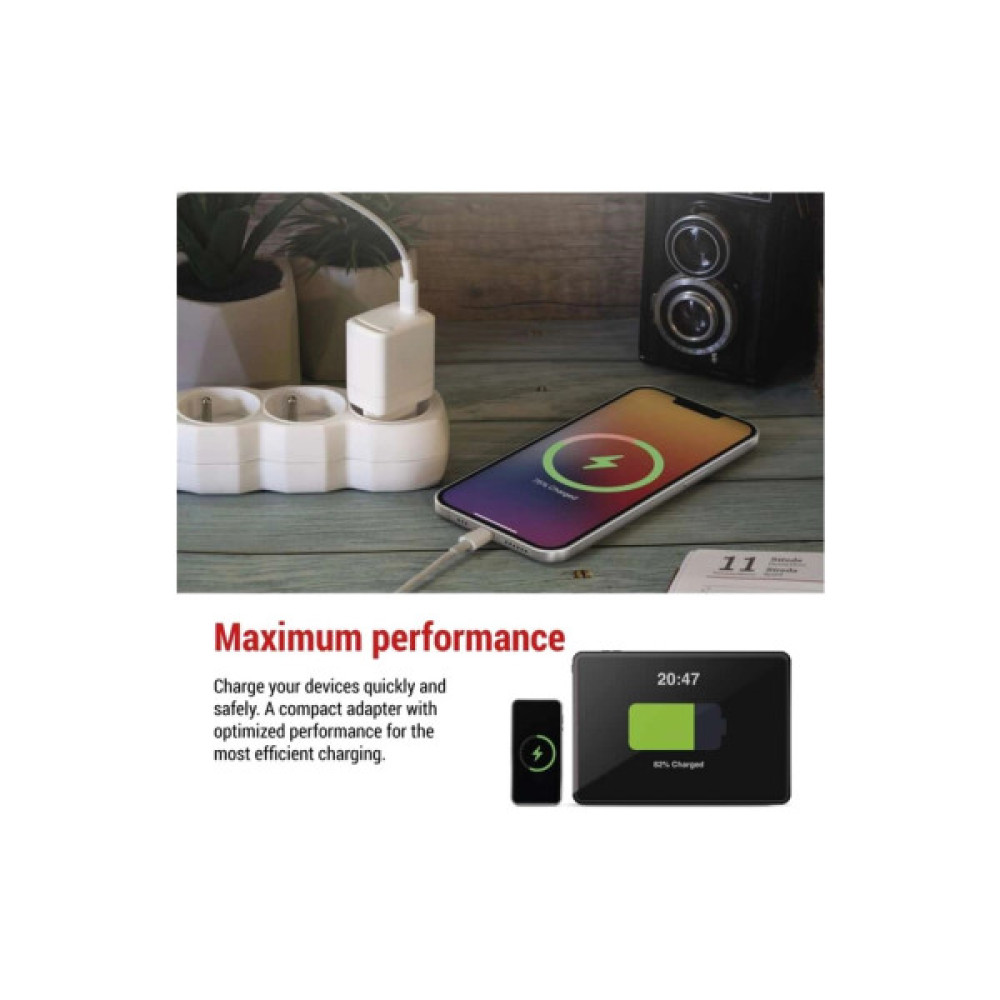 Зарядний пристрій EMOS V01G20 USB-C PD20W GaN (V01G20)