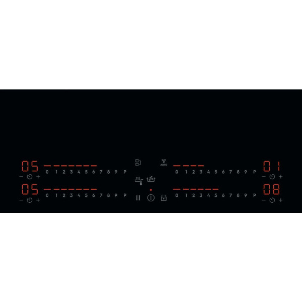 Варильна поверхня Electrolux індукційна, 60см, розширена зона, датчик кипіння, датчик смаження, Hob2Hood, чорний