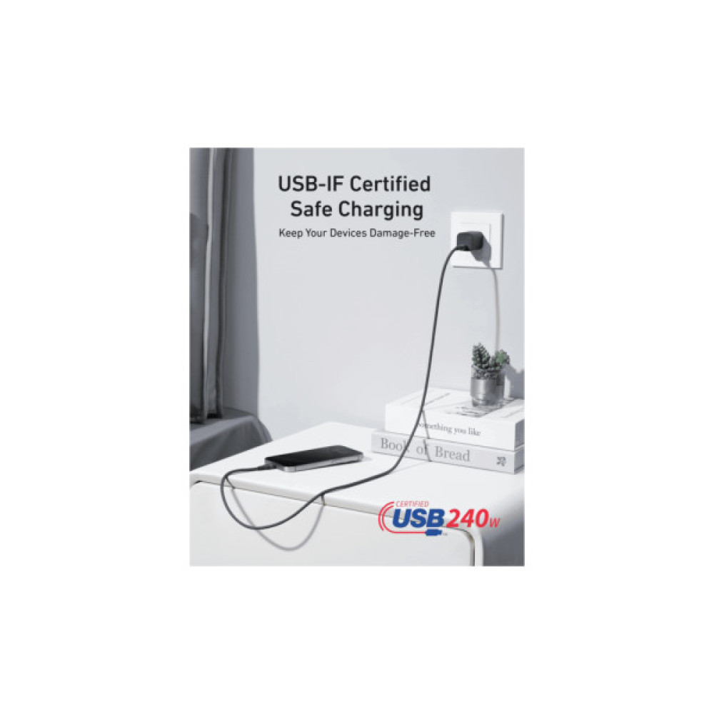 Дата кабель USB-C to USB-C 1.8m 240W braided Anker (A82E2H11)
