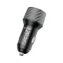 Зарядний пристрій BOROFONE 2xUSB QC3.0 36W car adapter black (6941991101205)