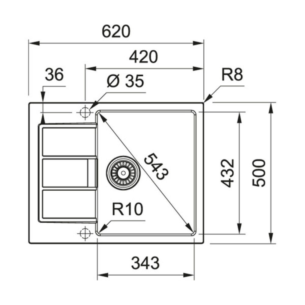 Мийка кухонна Franke Sirius SID 611-62/143.0627.288 (143.0627.288)