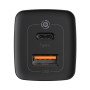 Зарядний пристрій Baseus 2xUSB 65W GaN (USB-C+USB-A) black (CCGAN2L-B01) Зарядний пристрій Baseus 2xUSB 65W GaN (USB-C+USB-A) black (CCGAN2L-B01)