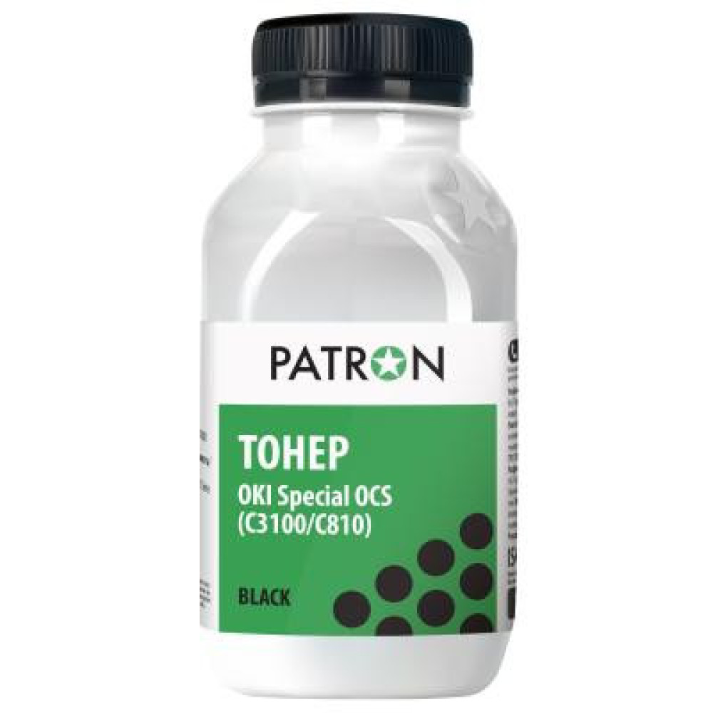 Тонер OKI C3100/C3200/C810 BLACK 100г OCS Patron (OCS-B-100) Тонер OKI C3100/C3200/C810 BLACK 100г OCS Patron (OCS-B-100)
