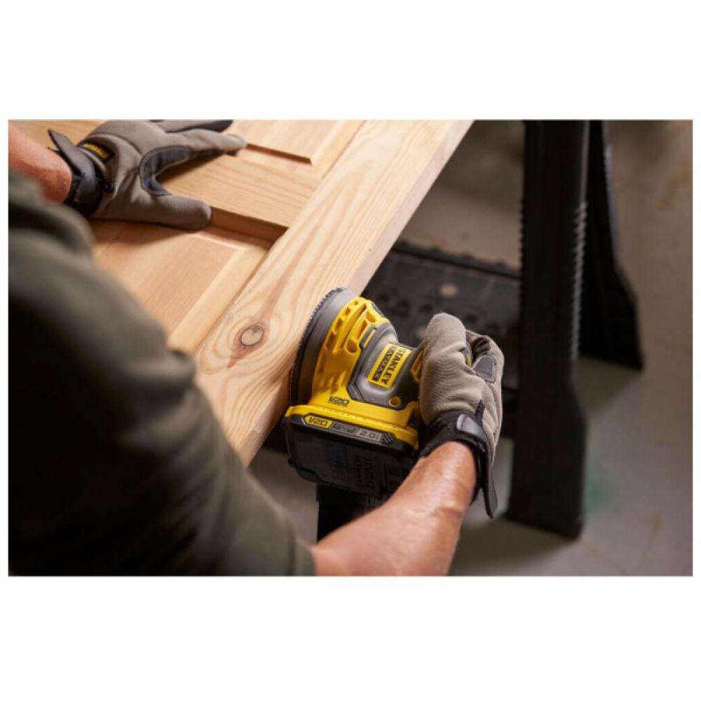 Шліфувальна машина Stanley ексцентрикова акумуляторна FatMax, безщіткова, Li-Ion 18В, 2Ah, 125 мм, 12000 об/хв (SFMCW220D1S)