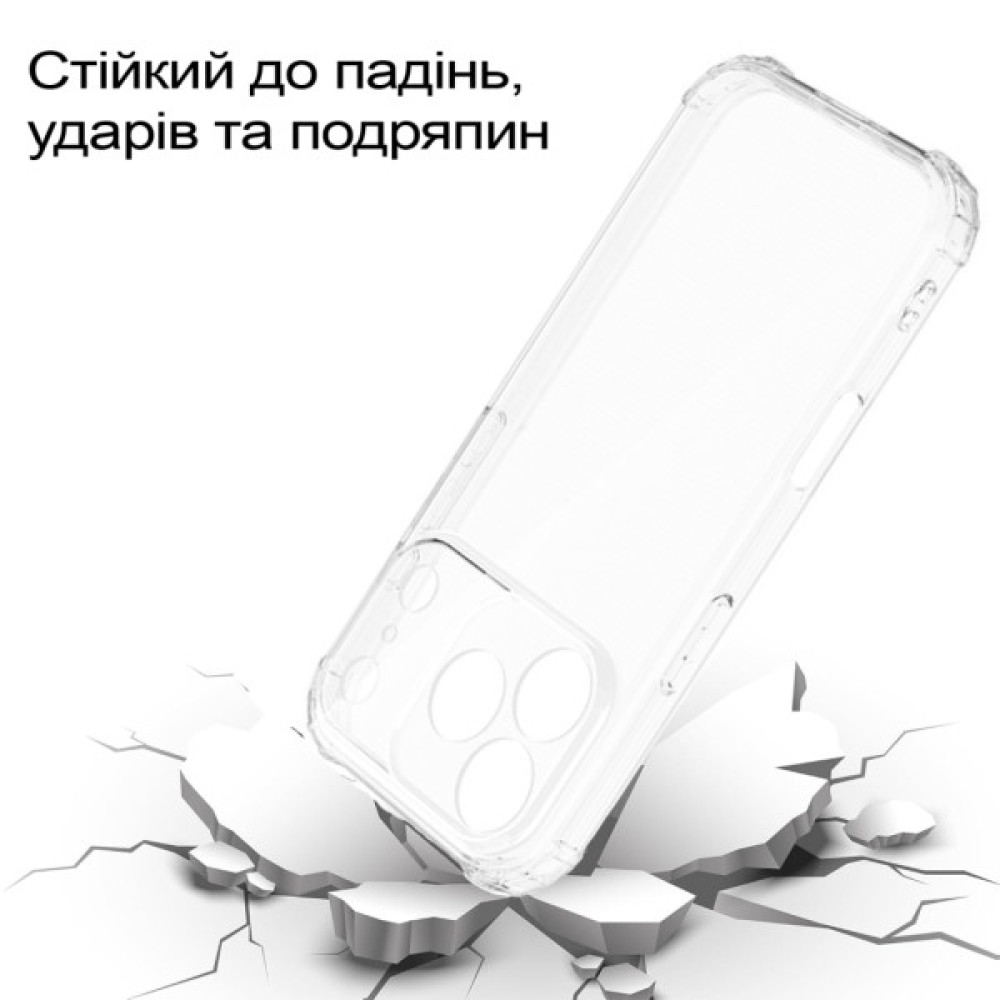 Чохол до мобільного телефона BeCover Anti-Shock Apple iPhone 17 Pro Clear (713797) Чохол до мобільного телефона BeCover Anti-Shock Apple iPhone 17 Pro Clear (713797)