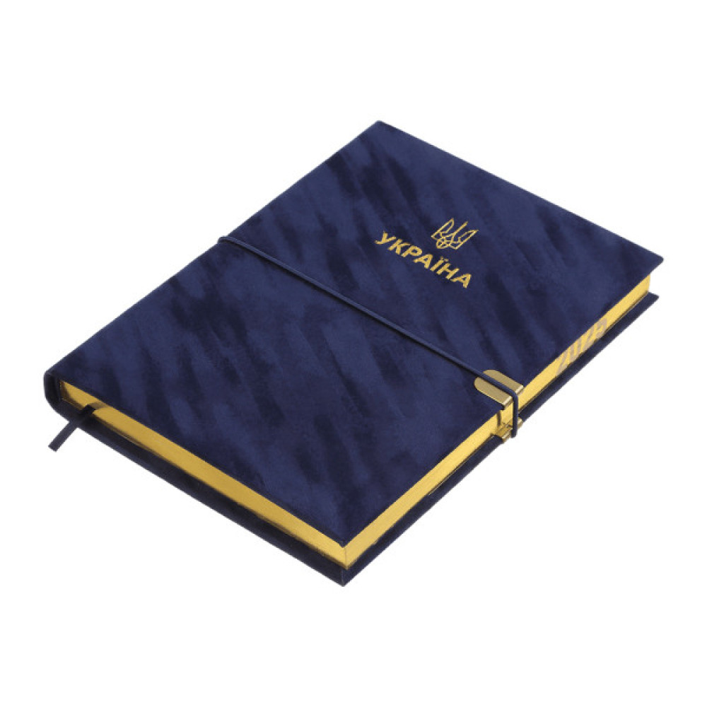 Тижневик Buromax датований 2025 PATRIOT VELOUR, А5 синій (BM.21133-02)