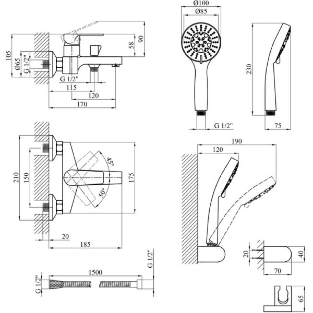 Змішувач Kroner Eifel-C060 (CV023607)