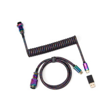 Дата кабель USB 2.0 AM to USB-C 1.08m Premium Coiled Aviator Straight rainbow plated black Keychron (CAB5_KEYCHRON) Дата кабель USB 2.0 AM to USB-C 1.08m Premium Coiled Aviator Straight rainbow plated black Keychron (CAB5_KEYCHRON)