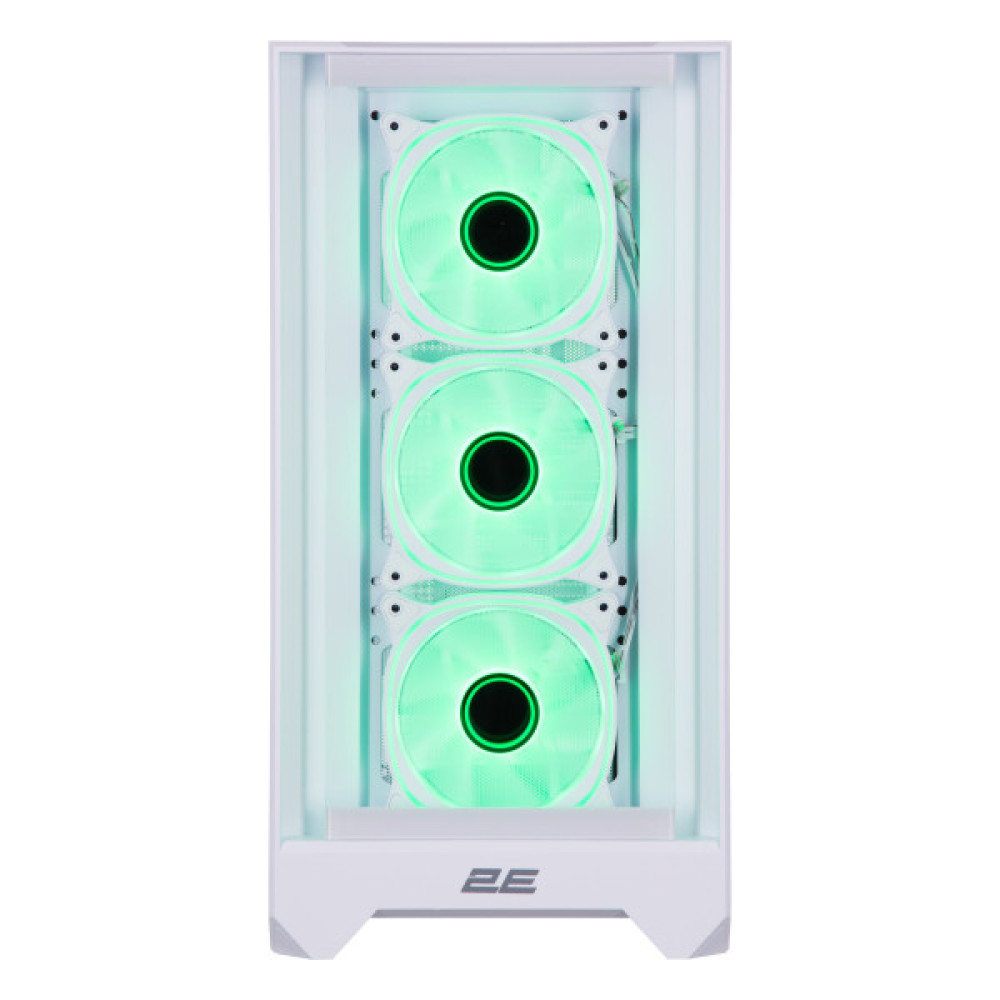 Корпус 2E GAMING Dominator Pro G2302W, без БЖ 2xUSB3.0, 1xUSBType-C, 4x120мм ARGB, VGA 380мм, LCS ready, контролер з пультом, TG Side Panel, TG/Mesh Front panel, ATX, білий