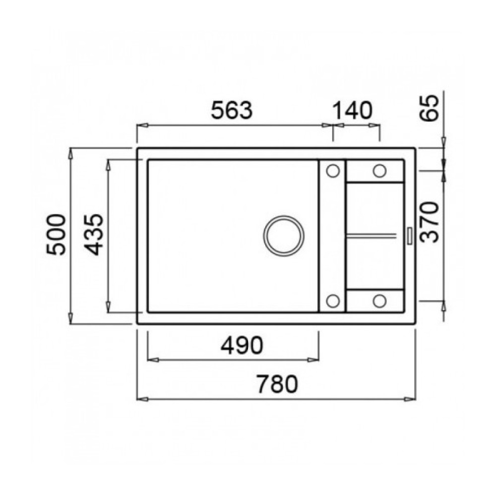 Мийка кухонна Elleci Unico 310 bianco 68