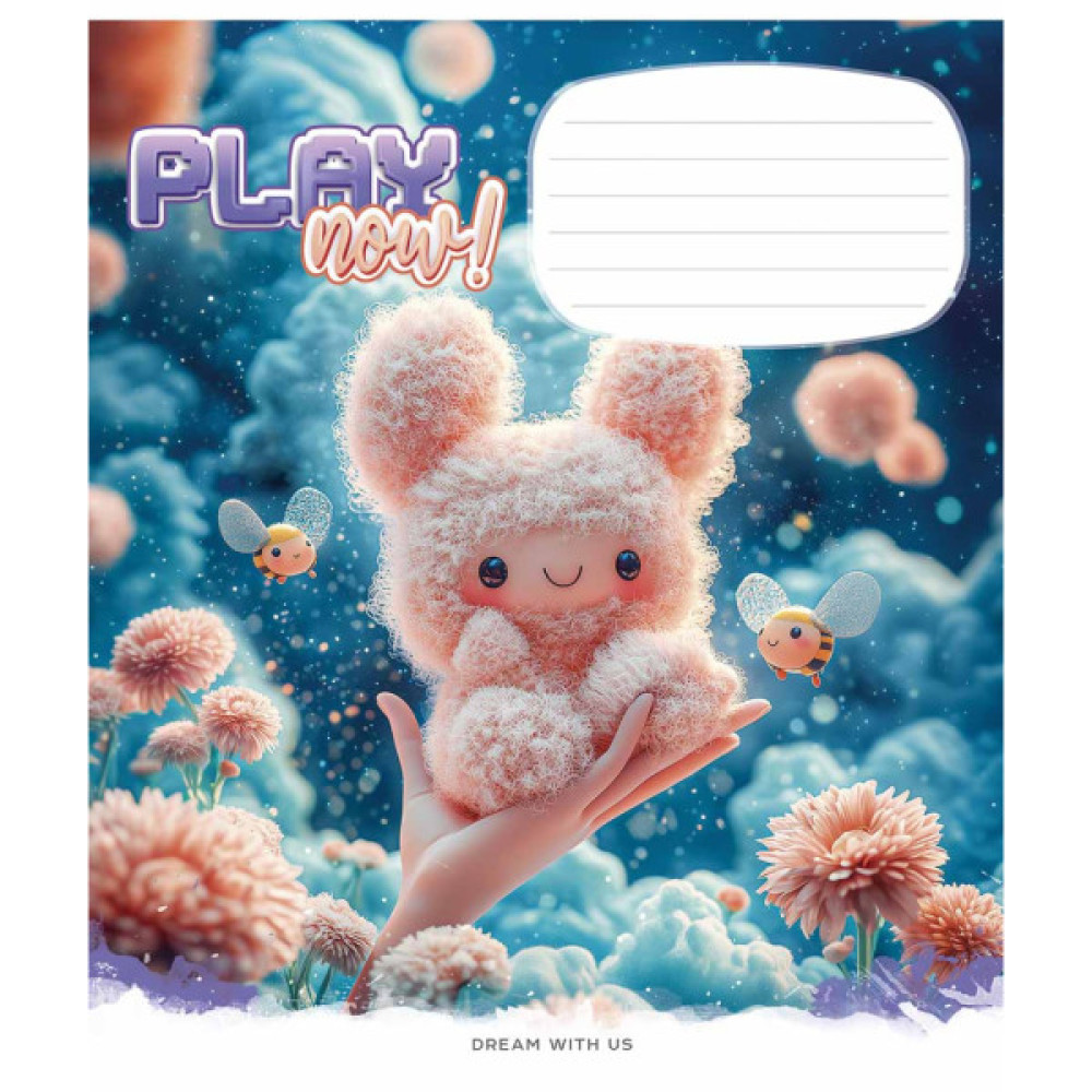 Зошит Школярик Play now 12 аркушів клітинка (012-3556K)