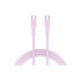 Дата кабель USB-C to USB-C 1.0m OnWire 60CL C-C 60W COLOR Braided 1m Pink Canyon (CND-CCAP60AB10PK)