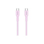Дата кабель USB-C to USB-C 1.0m OnWire 60CL C-C 60W COLOR Braided 1m Pink Canyon (CND-CCAP60AB10PK)