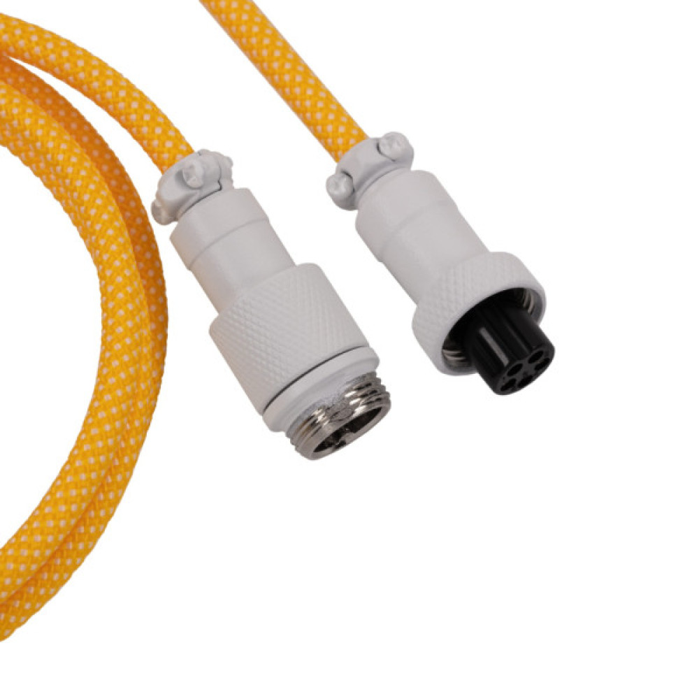 Дата кабель USB-C + USB A to USB-C 1.36m Coiled Aviator yellow Keychron (CAB16_KEYCHRON)