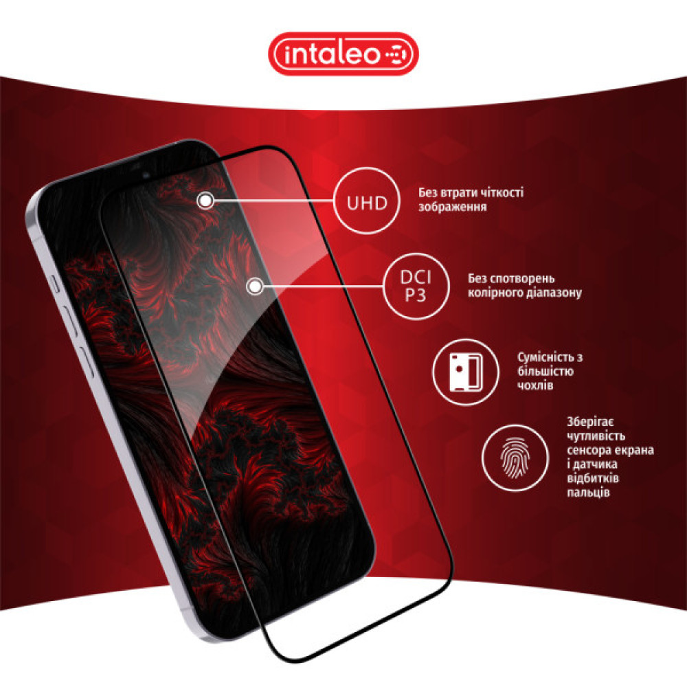 Скло захисне Intaleo Full Glue Realme 12 4G Black (1283126598753)