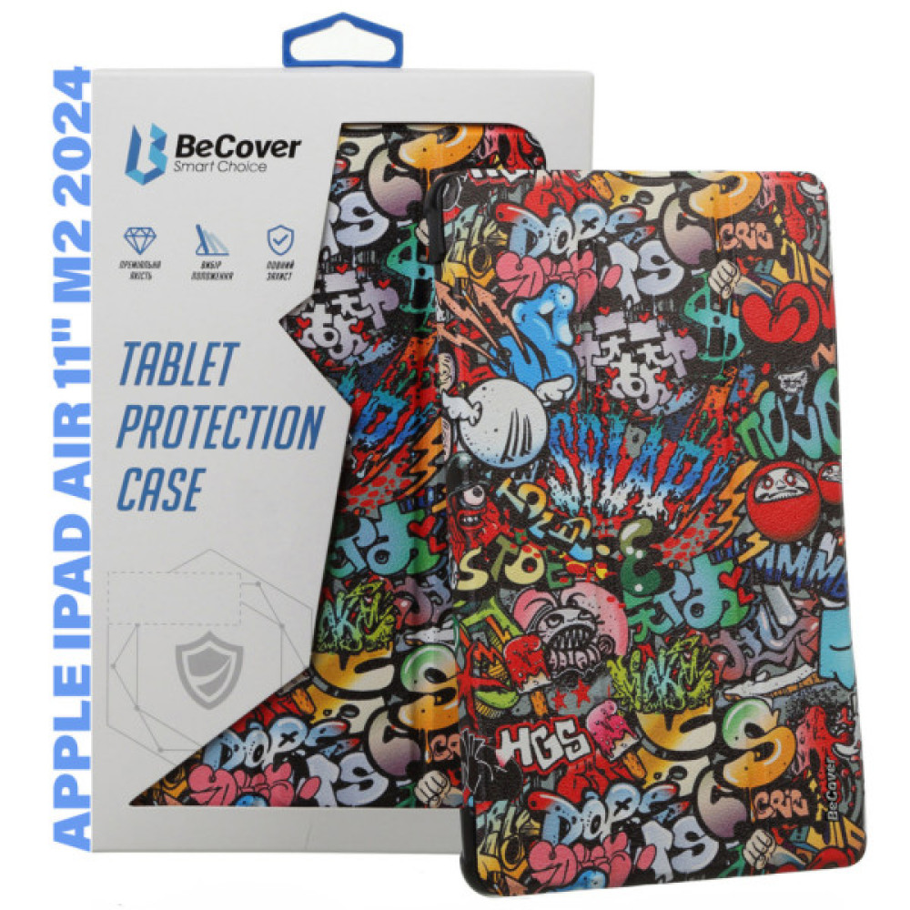 Чохол до планшета BeCover Smart Case Apple iPad Air 11" M2/M3 (2024/2025) Graffiti (711605) Чохол до планшета BeCover Smart Case Apple iPad Air 11" M2/M3 (2024/2025) Graffiti (711605)