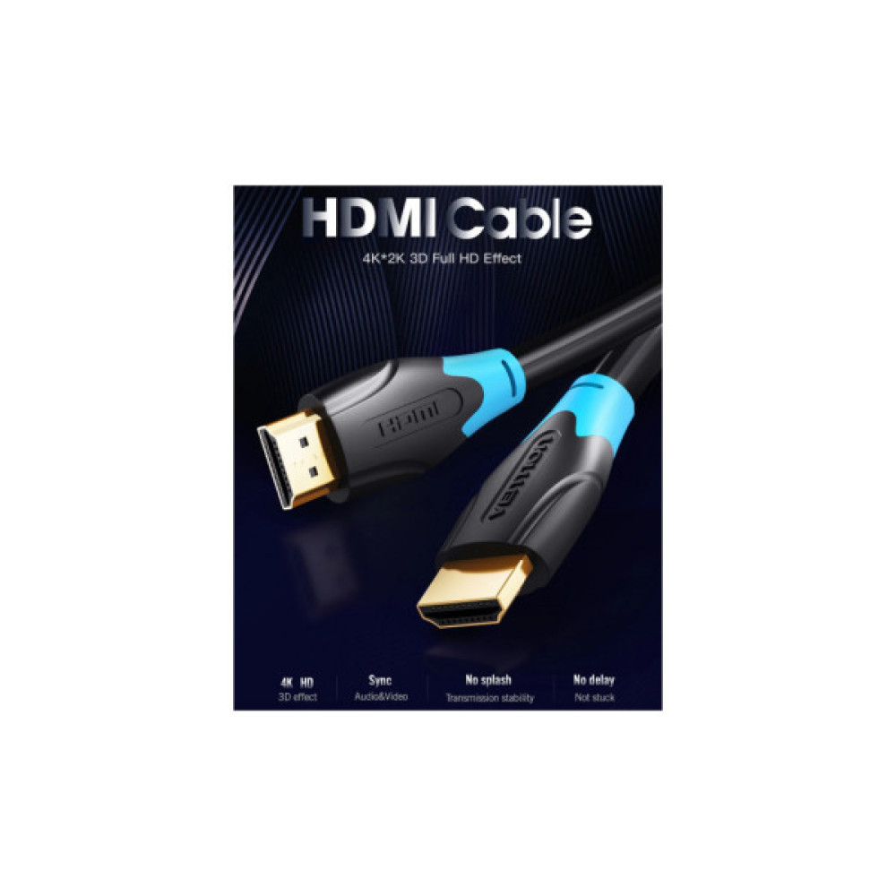 Кабель мультимедійний HDMI M to HDMI M 10.0m V1.4 4K 60Hz black VENTION (AACBL)