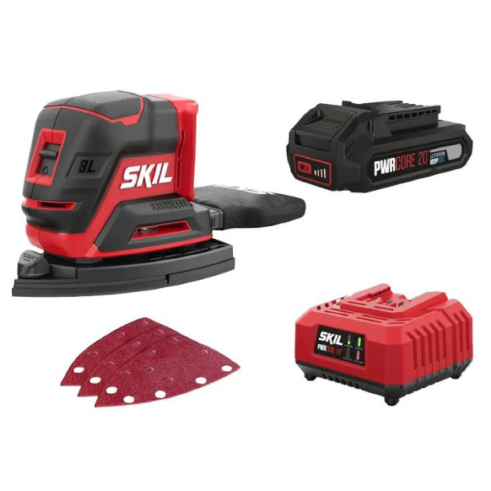 Шліфмашина вібраційна акумуляторна SKIL 3720 CC Compact 20В акб 1х2.5А·год 151х102мм 0.7кг