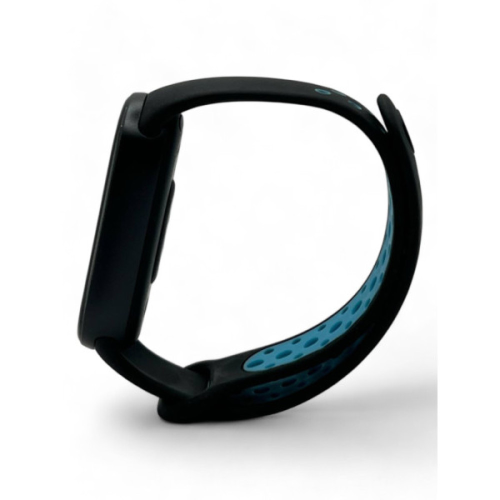 Ремінець до фітнес браслета BeCover Vents Style для Xiaomi Mi Smart Band 10 Black-Blue (713627)
