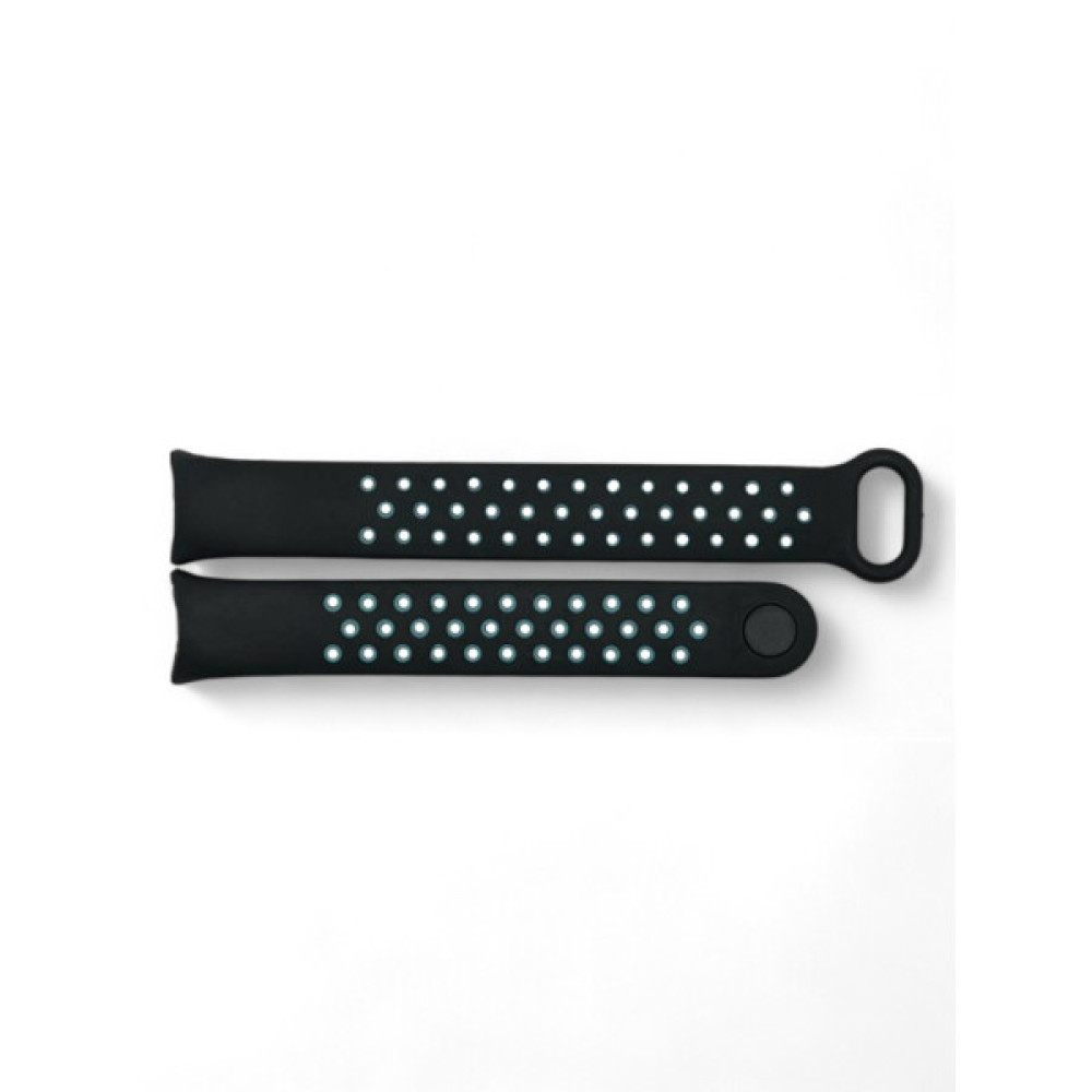 Ремінець до фітнес браслета BeCover Vents Style для Xiaomi Mi Smart Band 10 Black-Blue (713627)