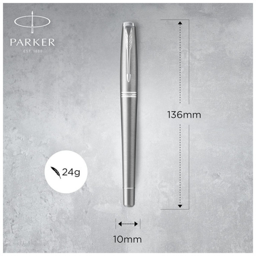 Ручка пір'яна Parker URBAN 17 Metro Metallic CT  FP M (30 312)