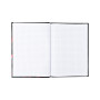 Книга записна Axent Red fleur А5, 96 аркушів, клітинка, тверда обкладинка (8459-3-A)