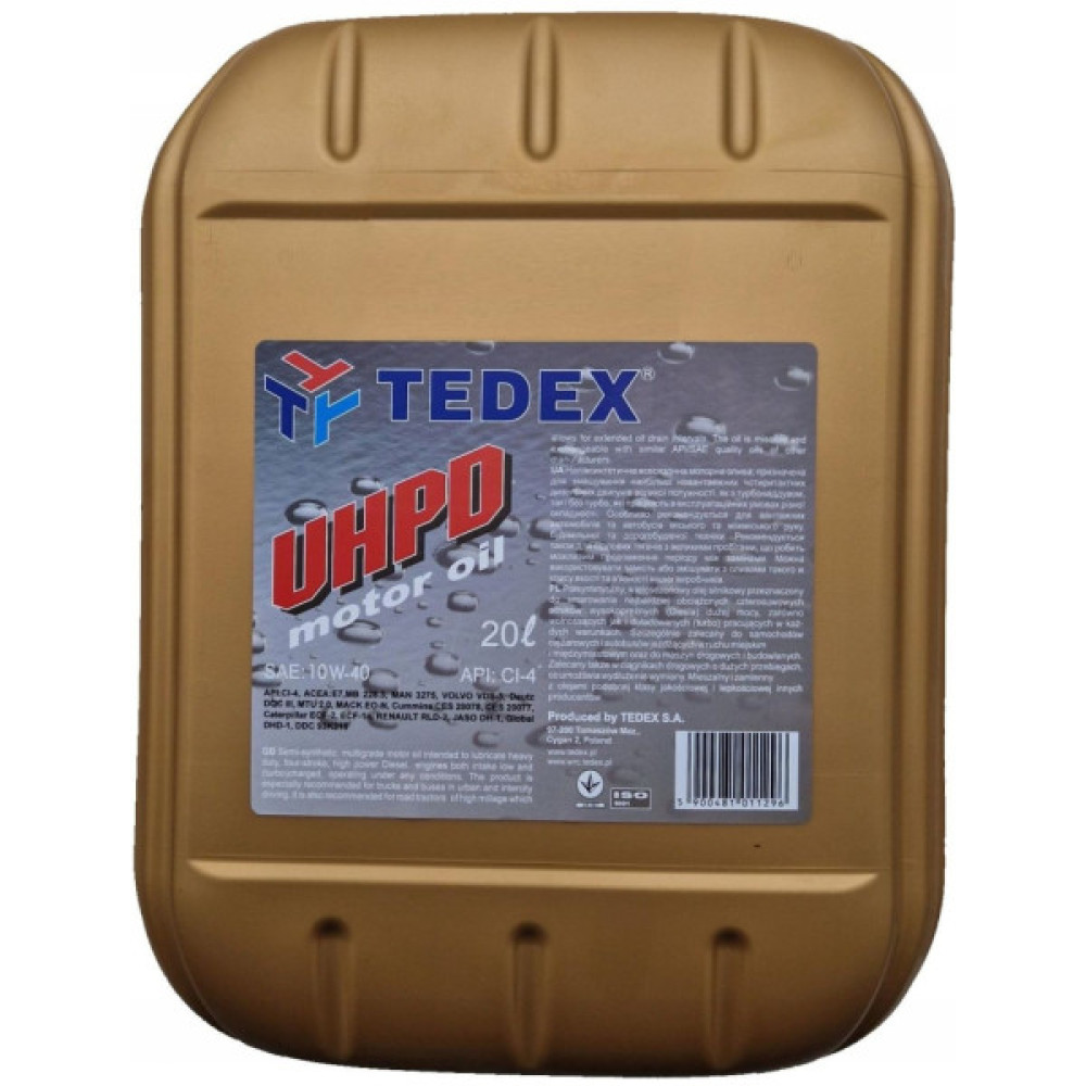 Моторна олива TEDEX UHPD MOTOR OIL CI-4 10W40 - 20л