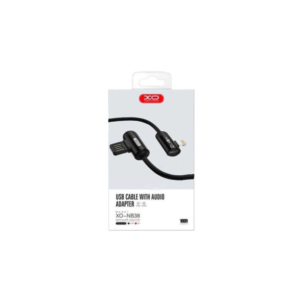 Дата кабель USB 2.0 AM to Lightning + Audio 1.0m 2.4А Black XoKo (XO-NB38)