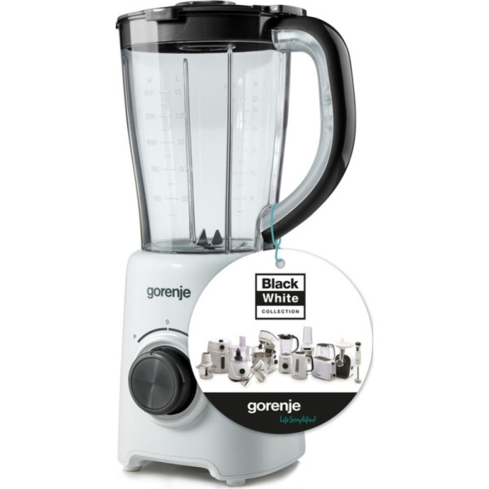 Блендер Gorenje стаціонарний 500Вт, чаша-1500мл, білий