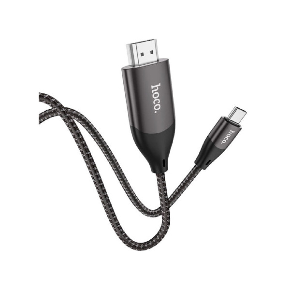 Кабель мультимедійний USB-C to HDMI M 2.0m 4K30Hz gray HOCO (6931474755025)