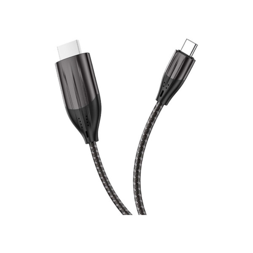Кабель мультимедійний USB-C to HDMI M 2.0m 4K30Hz gray HOCO (6931474755025)