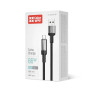 Дата кабель USB 2.0 AM to USB-C 2.0m 6A braided wire black ColorWay (CW-CBUC097-BK)
