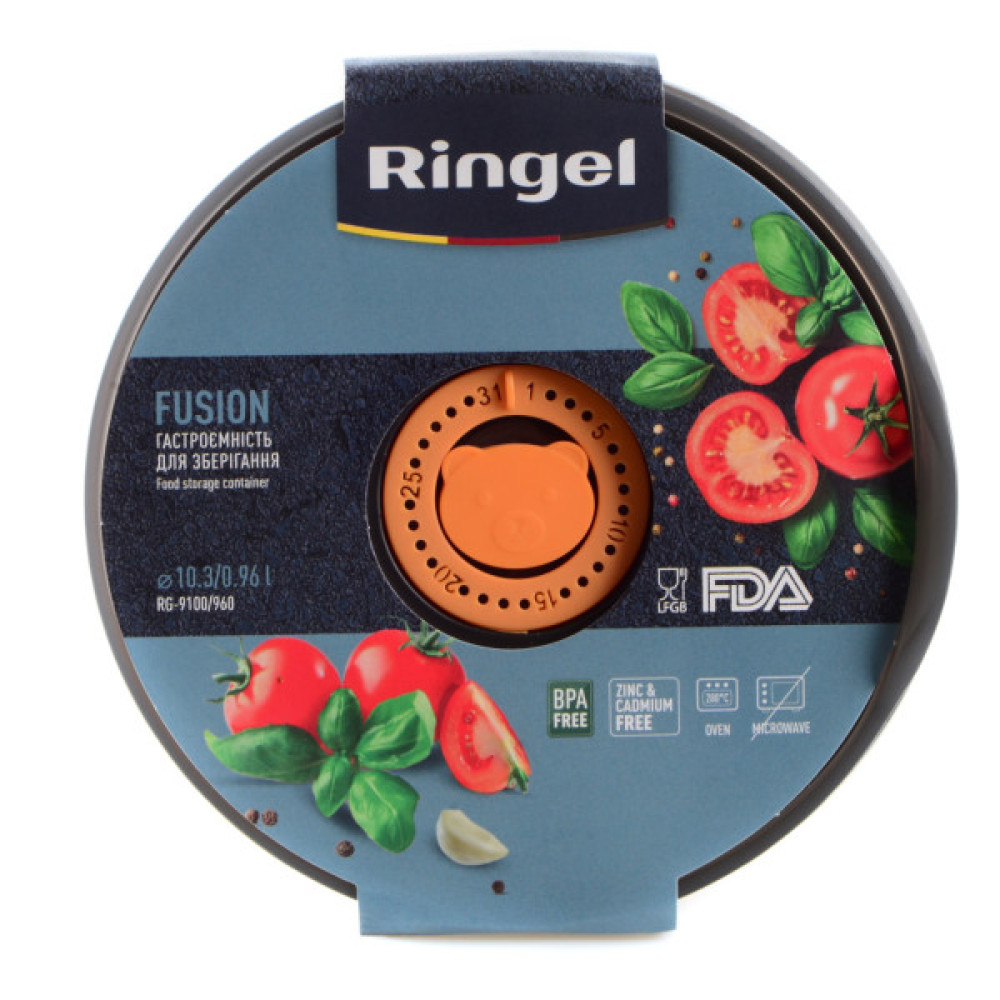 Харчовий контейнер Ringel Fusion круглий нержавіюча сталь 960 мл (RG-9100/960)