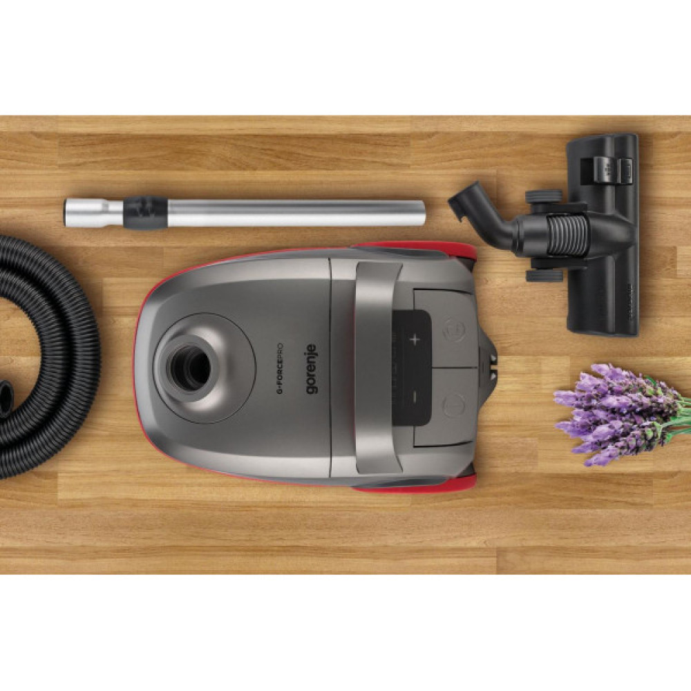 Пилосос Gorenje мішковий, 700Вт, 3л, HEPA, щітка Xpand Zone, turbo brush, телескоп, чорний графіт