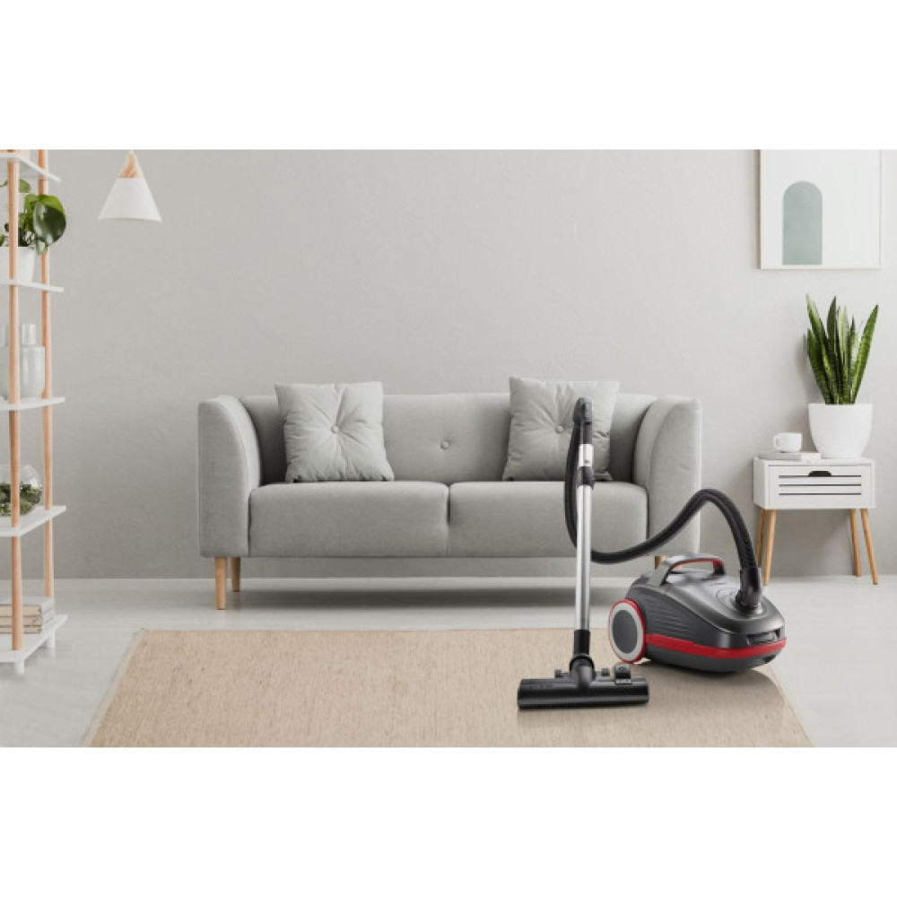 Пилосос Gorenje мішковий, 700Вт, 3л, HEPA, щітка Xpand Zone, turbo brush, телескоп, чорний графіт