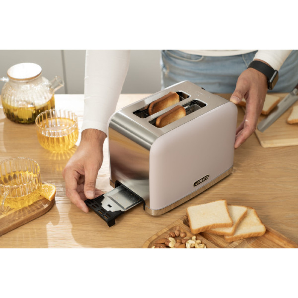 Тостер ARDESTO Lilac Dream, 800Вт, метал, 2 слоти, ліловий+сріблястий