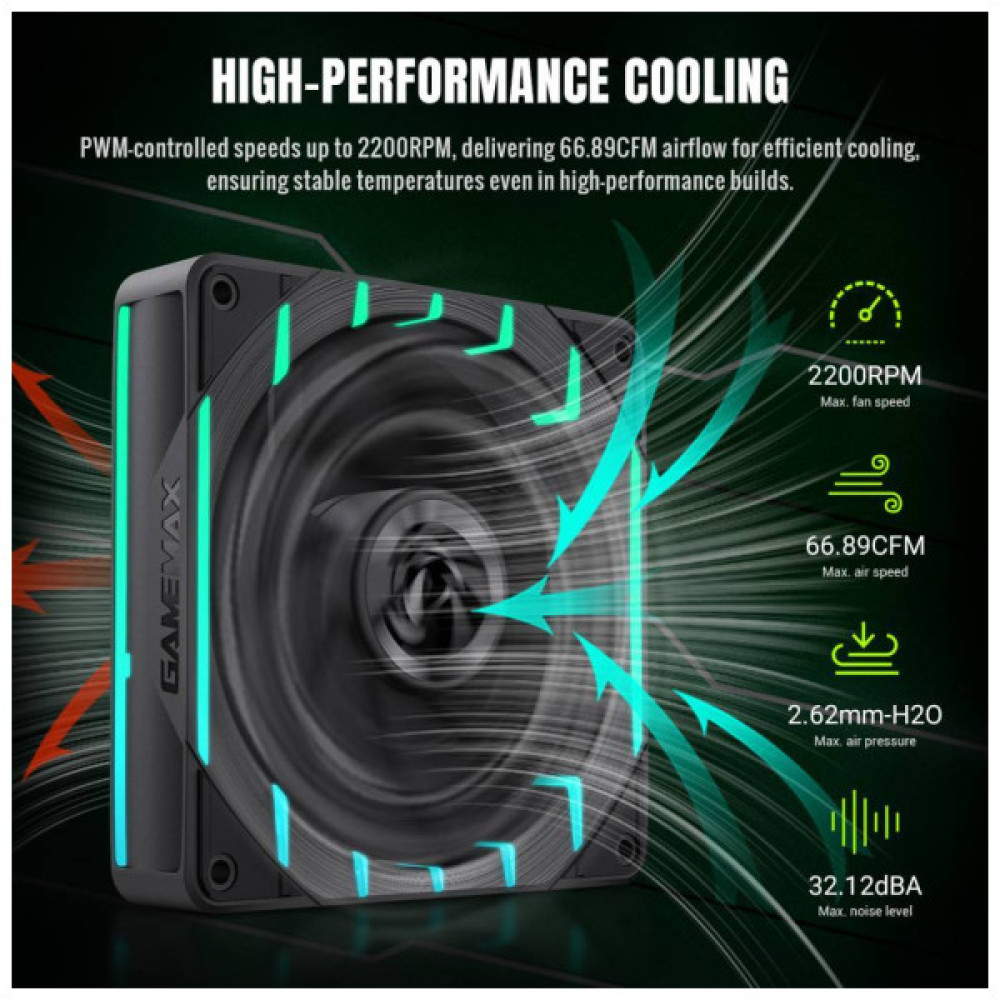 Кулер до корпусу Gamemax Tornado T12 ARGB
