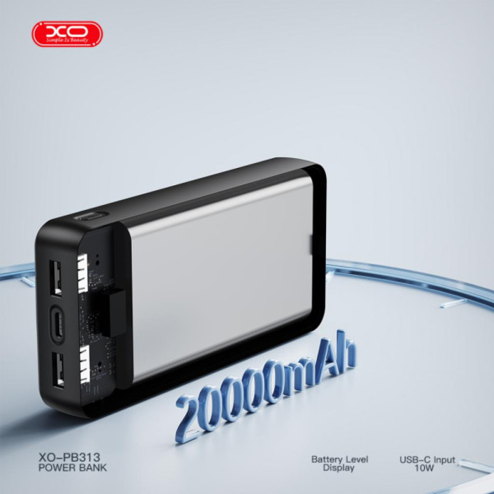 Батарея універсальна XO 20000mAh, 10.5W, black (XO-PB313-BK)