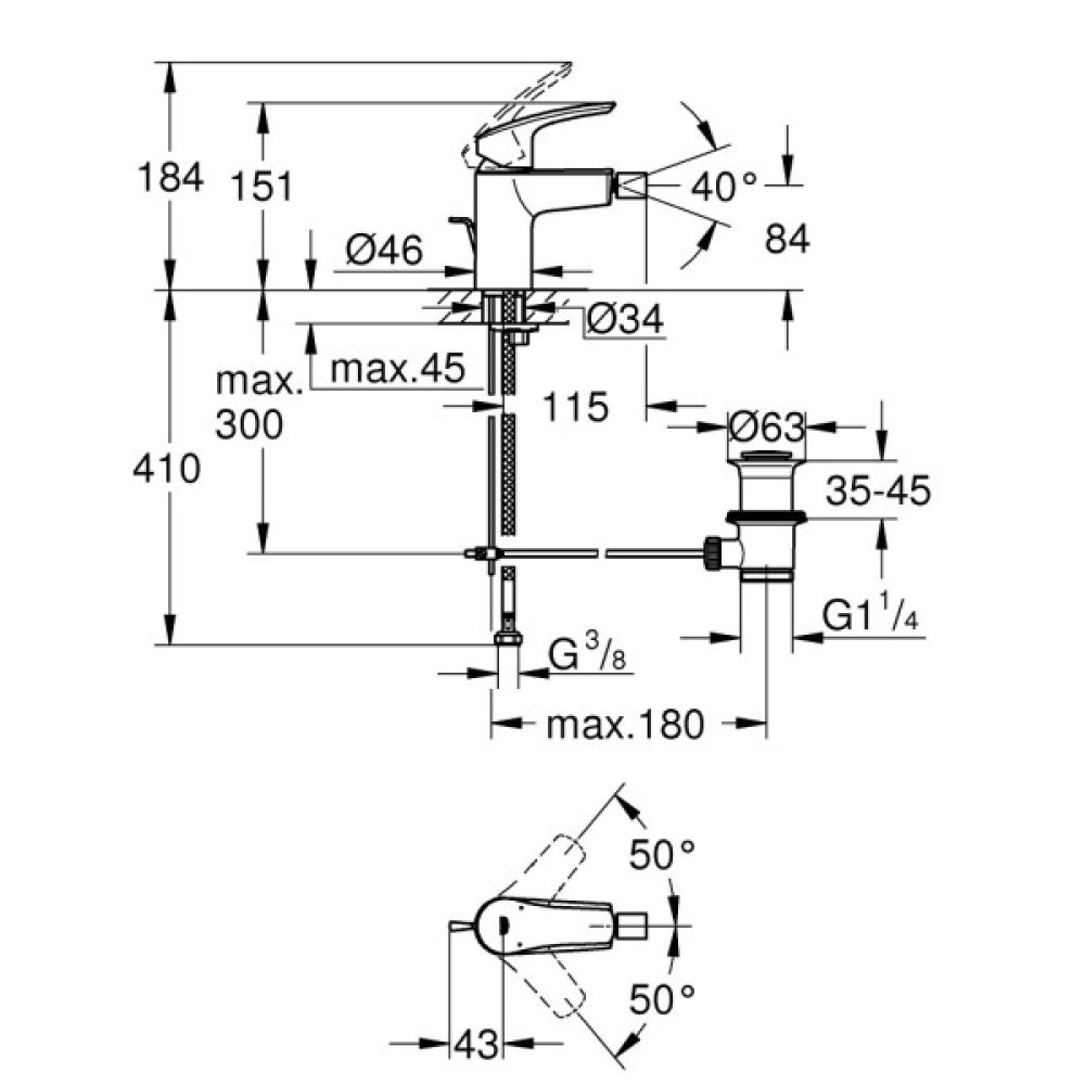 Змішувач Grohe S-Size Eurosmart New (32929003)
