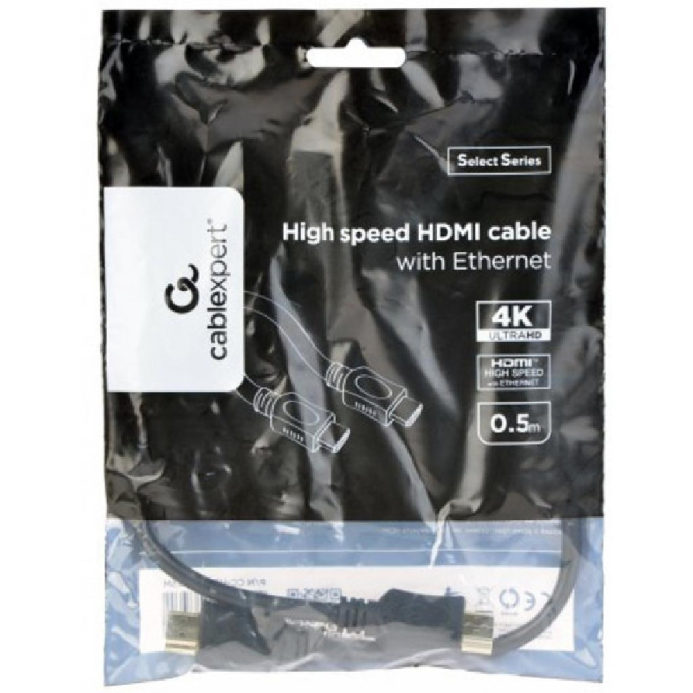 Кабель мультимедійний HDMI M to HDMI M 0.5m V1.4 Cablexpert (CC-HDMI4L-0.5M)