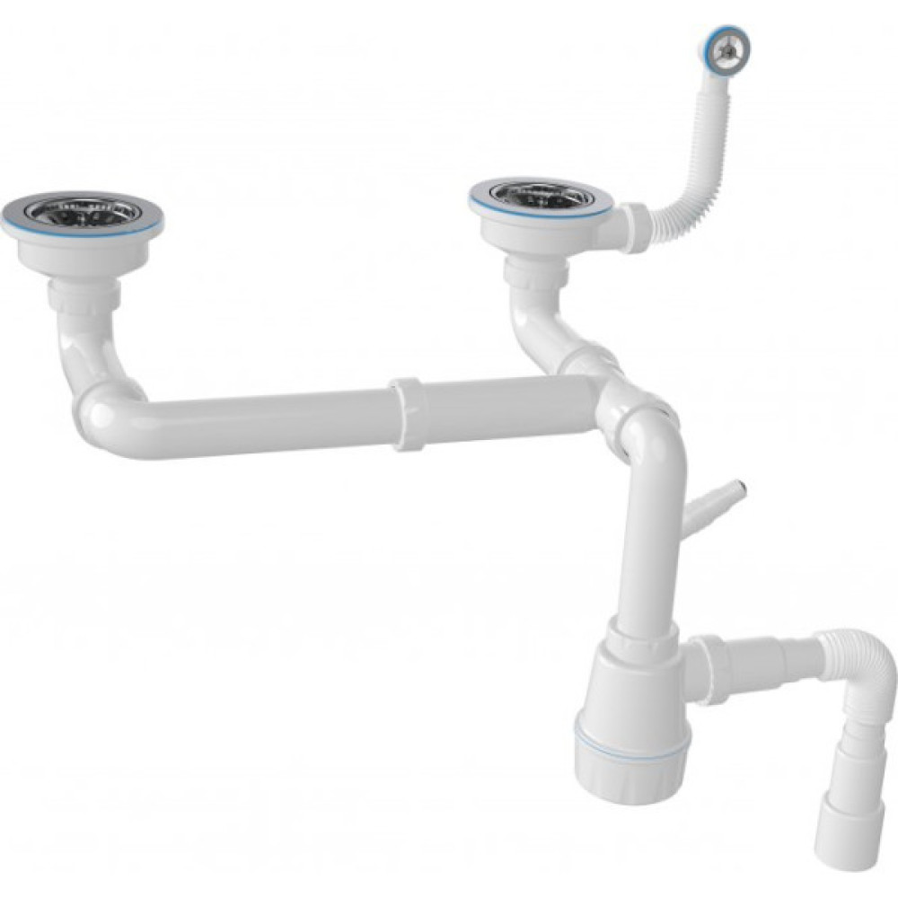 Набір кухонний Adamant Similar, штучний камінь, прямокут., без крила, 885x505x230мм, чаша - 2, врізна, чорний + змішувач + дозатор + ополіскувач склянок + коландер