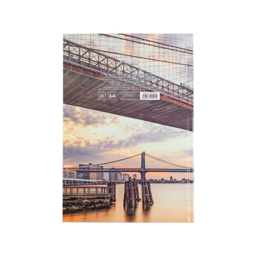 Канцелярська книга Axent Power А4 у твердій обкладинці 96 аркуші клітинка (8422-567-A)