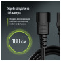 Кабель живлення C13 to C14 1.8m black ColorWay (CW-CBP087-BK)