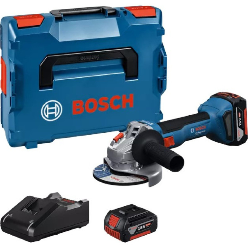 Шліфмашина кутова акумуляторна Bosch Professional GWS 18V-8 125мм 18В 2x5А·год 0-11000об·хв 1.7кг кейс ЗП GAL 18V-40